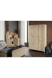 KZNMOB HOME Akasya Modern Genç Odası Takımı Meşe - 4 Parçalı Ve Tamamı 1. Kalite Mdf - 5