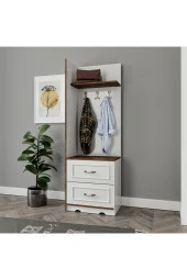 KZNMOB HOME Kartopu 2 Çekmeceli 3 Askılı Country Vestiyer, Portmanto - Tamamı 1. Kalite Mdf - 3