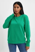 Süperlife Kadın Bisiklet Yaka Rahat Kalıp 3 iplik İçi Polarlı Kalın Sweatshirt SPR24SWK36 - 8