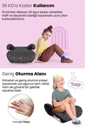 Babydoor Motto 15-36 KG Yükseltici Oto Koltuğu Ultra Comfort Yükseltici - Gri - 6