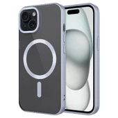 iPhone 15 Kılıf Mat Tasarımlı Magsafe Wireless Şarj Özellikli Mat Setro Kılıf thumbnail 7