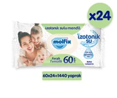 Molfix İzotonik Sulu Islak Mendil Ferah Temizlik 1440 Adet - 1