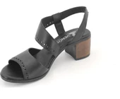 Venüs 1857207y Kadın Hakiki Deri Siyah Yeni Sezon Topuklu Sandalet - 1