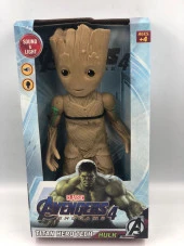 Avengers Groot Karakter Ağaç Adam Figür Oyuncak Sesli ve Işıklı 30  cm Galaksinin Koruyucuları - thumbnail 1