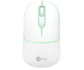 Lecoo WS210 2.4G Wifi Wireless Bluetooth Charging Mouse Beyaz - 1