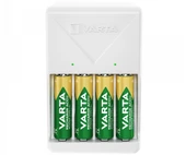 Varta Plug Şarj Cihazı ve 4x2100 AA  Büyük Kalem Pil Beyaz - 4