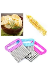 Pratik Patates Meyve Sebze Doğrama Dilimleme Cips Bıçağı - 1