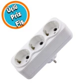 Fiş Priz Topraklı Çoklu Grup Priz Çoğaltıcı Üçlü Golyat Elektrik Prizi 3lü - 1