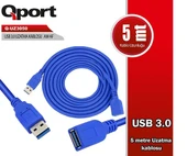 Qport 5mt Usb 3.0 Uzatma Kablosu Q-UZ3050 - 2