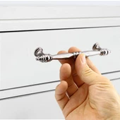 Petek Lüx Mutfak Mobilya Çekmece Dolabı Dolap Kapak Kulpu Kulbu Düz Metal Kulpları Kulpu Füme 128 Mm thumbnail 6