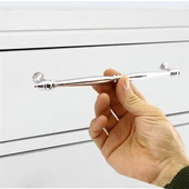 Petek Lüx Mutfak Mobilya Çekmece Dolabı Dolap Kapak Kulpu Kulbu Düz Metal Kulpları Kulpu 224 Mm Krom thumbnail 6