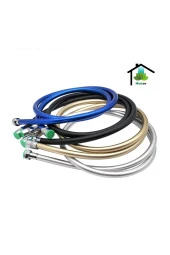 Siyah Pvc Malzeme Ultra Dayanıklı Kırılmaz Patlamaz Kaliteli Banyo Duş Hortumu - 4
