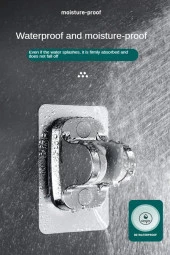 Krom Nano Kendinden Yapışkanlı Banyo Duş Başlığı Askısı 15 Kg Taşıma Kapasiteli Mafsal Tutacak - 2
