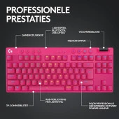 Logitech G Pro X TKL Lıghtspeed RGB Oyuncu Klavyesi - Pembe thumbnail 5