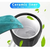 Üniversal 7 Renkli Işıklı Porselen Yanmaz Koku Geçirmez Lüx Oto Küllük Dumansız Kapaklı Spor Araç İçi Küllük Araba Küllüğü Gold - 10