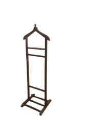 Dilsiz UŞAK 12354 Tek Tepe Model Parlak Ceviz Lake Askılık Ahşap Kayın El yapım - 1