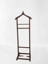 Dilsiz UŞAK 12354 Tek Tepe Model Parlak Ceviz Lake Askılık Ahşap Kayın El yapım - 4