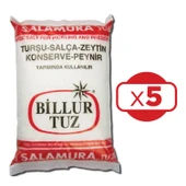 Billur İri Salamura Tuz 3000 gr x 5 Adet (15 kg) - 1