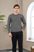 PJS 23710 Erkek Jakarlı Pijama Takım - 3