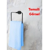 Kare Siyah Havluluk Lavabo Banyo Mutfak Aparat Standı Bez Havlu Askısı Paslanmaz Metal Vidalı - 2