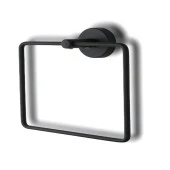 Kare Siyah Havluluk Lavabo Banyo Mutfak Aparat Standı Bez Havlu Askısı Paslanmaz Metal Vidalı - 4