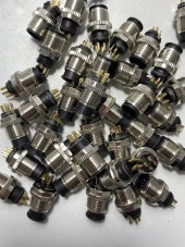 M12 4 Pin Dcode Erkek Konnektör Soketi 1 Adet thumbnail 1