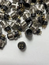 M12 4 Pin Dcode Erkek Konnektör Soketi 1 Adet thumbnail 2