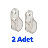 Askı Flanşı Oval Dolap Elbise Askı Asma Aparatı Plastik Aparat 45 mm (2 ADET) - 3