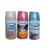 Tropicana Air Freshener Oda Kokusu Bubble Gum + Tropikal + Soft Otomatik Makina Yedek Parfüm Spreyi 260 Ml X 3 Adet - 1