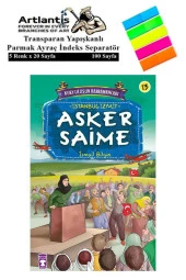 Asker Saime İsmail Bilgin 96 Sayfa Karton Kapak 1 Adet Fosforlu Transparan Kitap Ayraç 1 Paket - 1