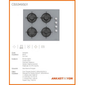 Silverline Gri Cam Ankastre Set Bo65e4s01-Cs5349s01-3481 Flam Gri - 3