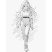 Anime Güzeli Boyama Kitabı (120 Tam Sayfa Boyama) - 4