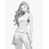 Anime Güzeli Boyama Kitabı (120 Tam Sayfa Boyama) - 7