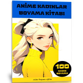 Anime Kadınlar Boyama Kitabı (100 Tam Sayfa Boyama) - 1