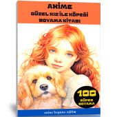 Anime Güzel KIZ ile Köpeği Boyama Kitabı (100 Tam Sayfa) - 1