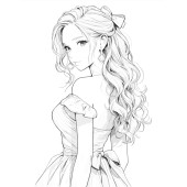 Barbie Anime Bebek Gri Tonlamalı Boyama Kitabı (100 Tam Sayfa) - 3