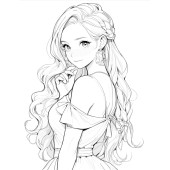 Barbie Anime Bebek Gri Tonlamalı Boyama Kitabı (100 Tam Sayfa) - 5