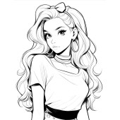 Barbie Anime Bebek Gri Tonlamalı Boyama Kitabı (100 Tam Sayfa) - 6