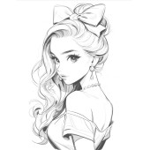 Barbie Anime Bebek Gri Tonlamalı Boyama Kitabı (100 Tam Sayfa) - 8