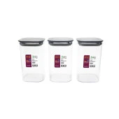 3 Adet 1.1 Lt İstiflenebilir Kristal Vakumlu Erzak Kabı 1.1 Lt Vakumlu Saklama Kabı - 4