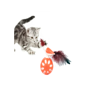 Tineke  TEKERLEKLİ HACIYATMAZ KUŞ KEDİ OYUNCAĞI  TURUNCU 1 ADET - 2