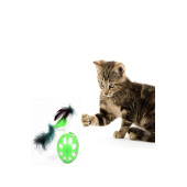 TİNEKE TEKERLEKLİ HACIYATMAZ KUŞ KEDİ OYUNCAĞI YEŞİL 1 ADET - 2