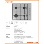Silverline İnox Ankastre Set BO6501X01-AS5631X01-2240 CONİC İNOX - 3