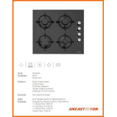 Silverline Siyah Cam Ankastre Set BO65E1B01-CS5349B01-3481 FLAM SİYAH - 3