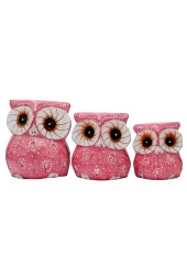 Ahşap Tombul Baykuş Üçlü Biblo No.4 thumbnail 6