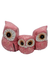 Ahşap Tombul Baykuş Üçlü Biblo No.4 thumbnail 8