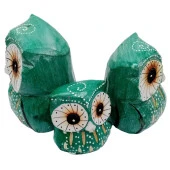 Ahşap Tombul Baykuş Üçlü Biblo No.6 thumbnail 3