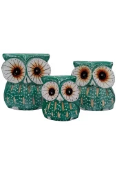 Ahşap Tombul Baykuş Üçlü Biblo No.6 thumbnail 7