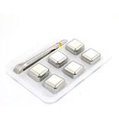 6'Lı Paslanmaz Çelik Viski Taşı thumbnail 2