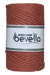 Ekru, Açık Gri, Kiremit, Hardal Taranabilir 3 mm Makrome İpi Tek Büküm thumbnail 2